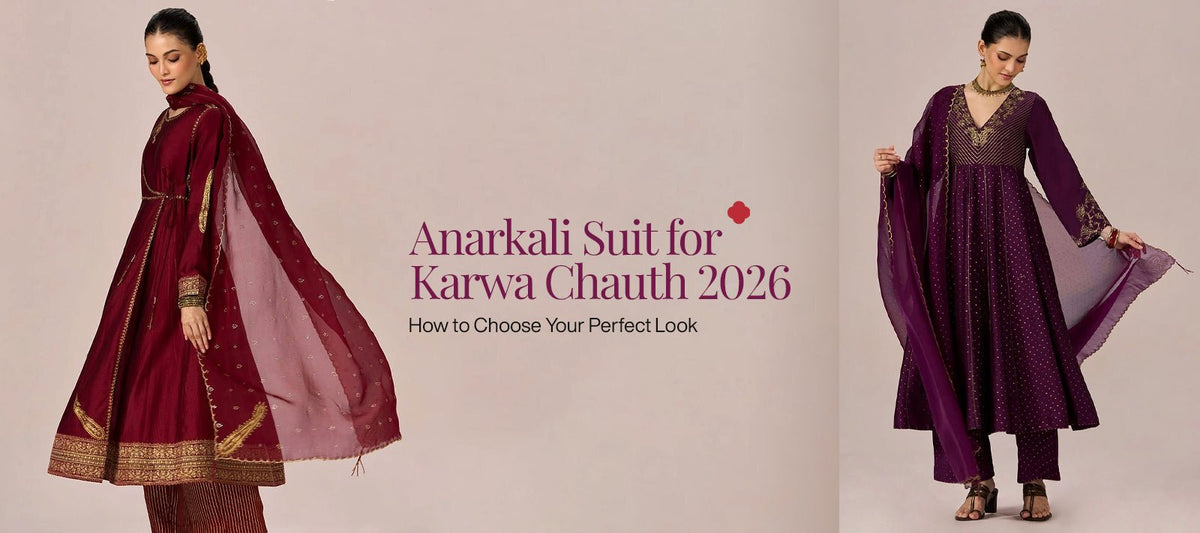 Anarkali Suit for Karwa Chauth 2026: How to Choose Your Perfect Look - Ganga Fashions