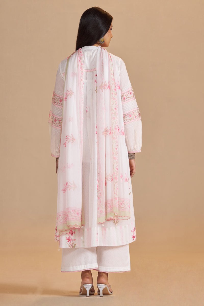 Swan Mul-Mul Light Festive Kurta Set - Ganga Fashions