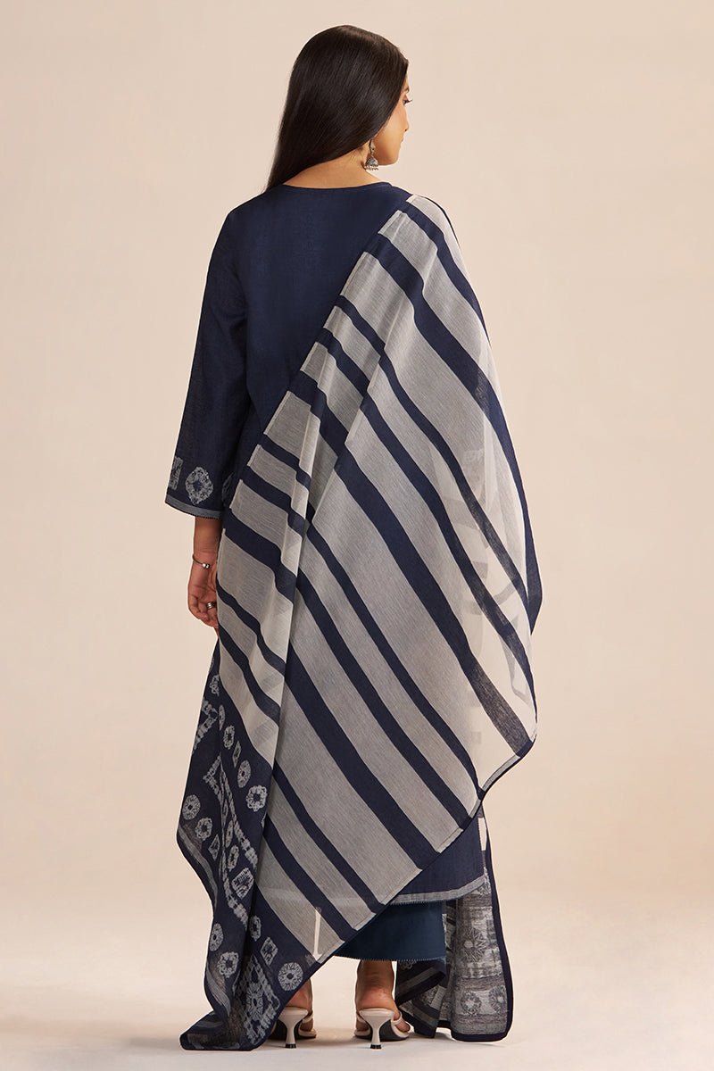 Denim Blue Kurta Set - Ganga Fashions
