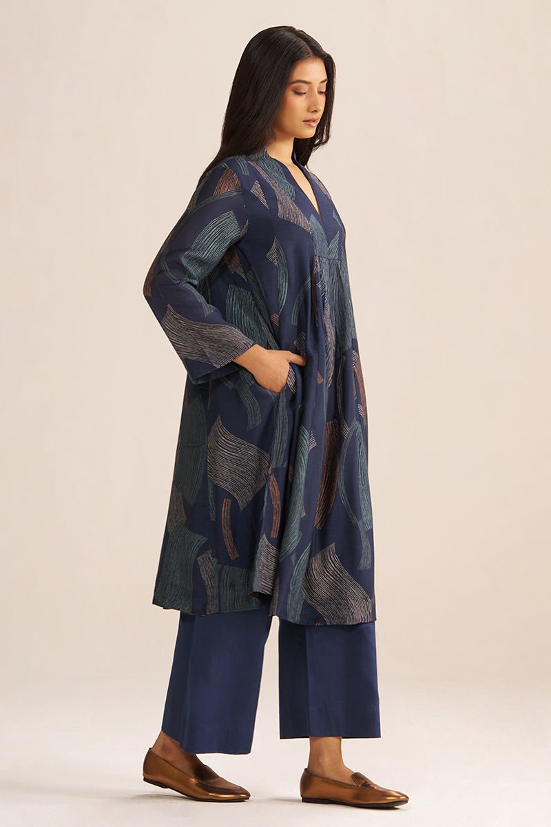 Navy Blue Co-ord Set - Ganga Fashions