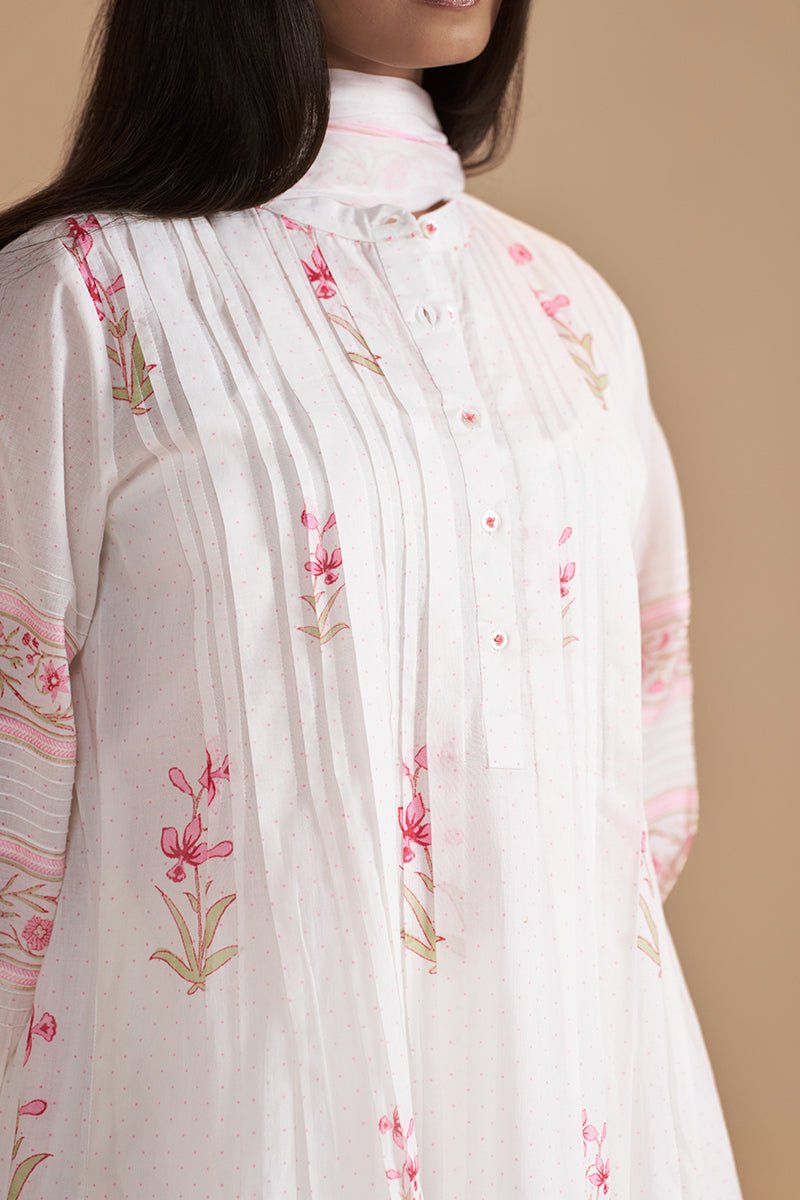 Swan Mul-Mul Light Festive Kurta Set - Ganga Fashions