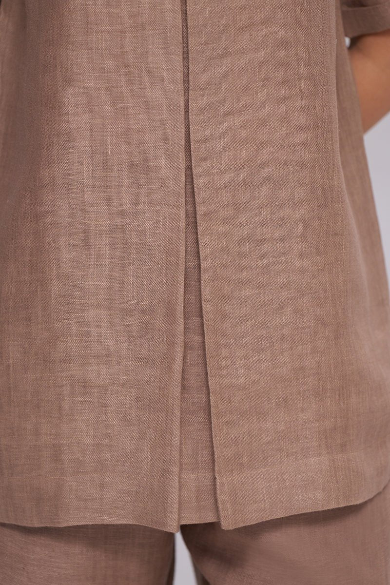 Milk Chocolate Pure Linen Co-ord Set