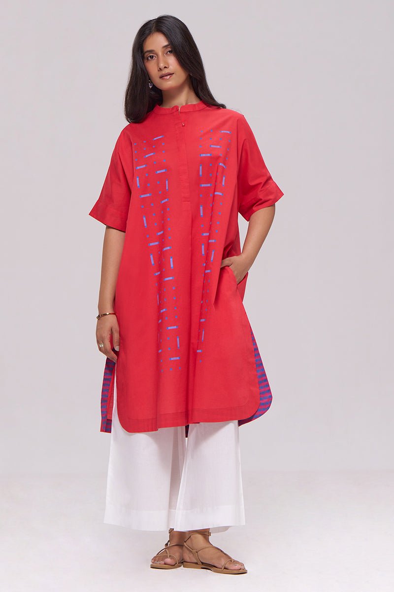 Red Pure Cotton Co-ord Set