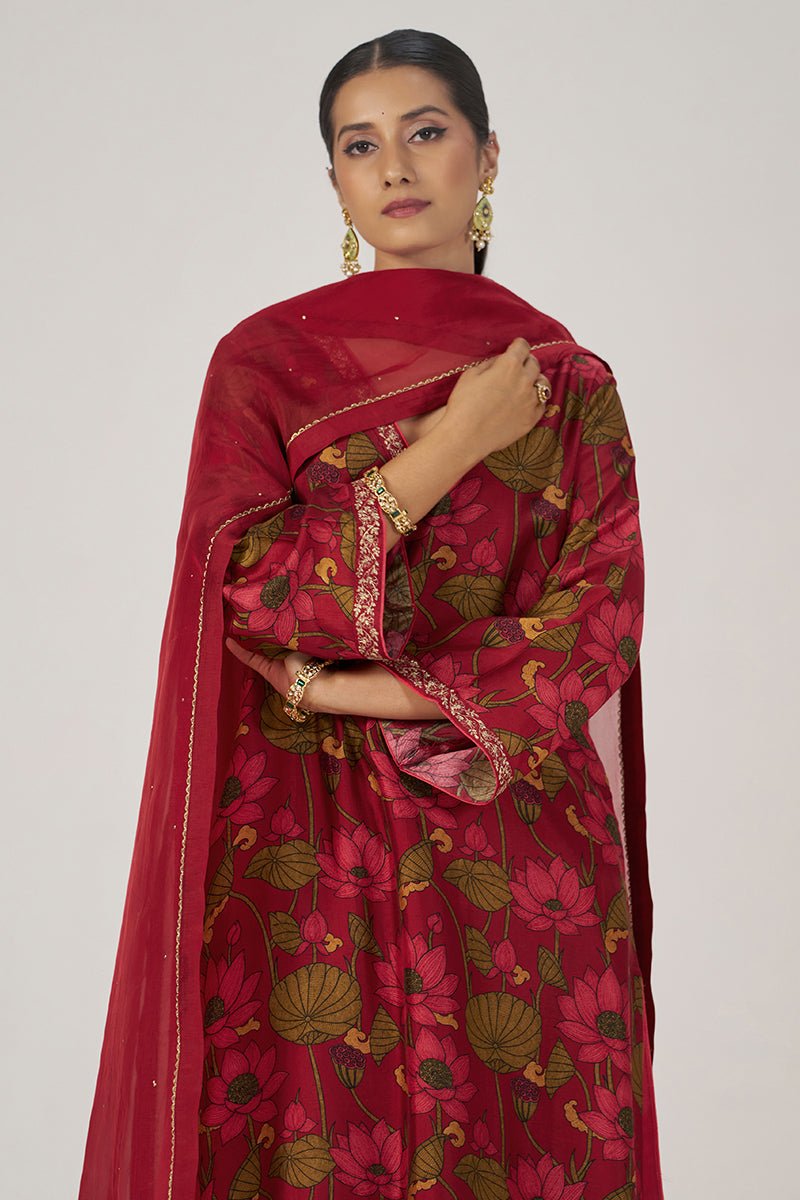 Scarlet Sage Festive Printed Kurta Set - Ganga Fashions