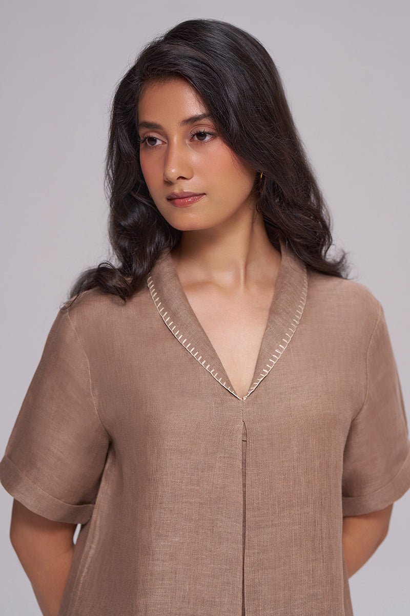 Milk Chocolate Pure Linen Co-ord Set