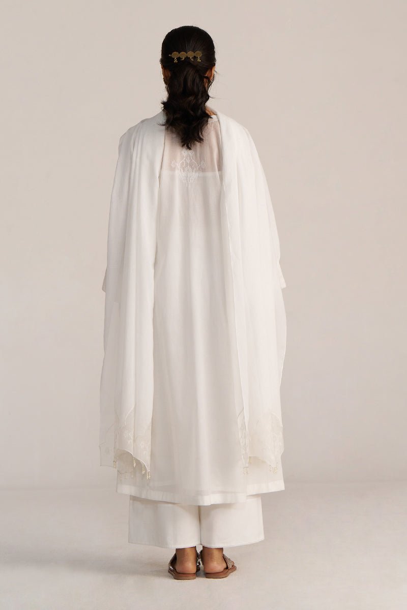 White Embroidered Kurta Set