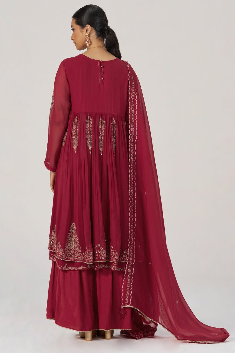 Maroon Festive Kurta Set - Ganga Fashions