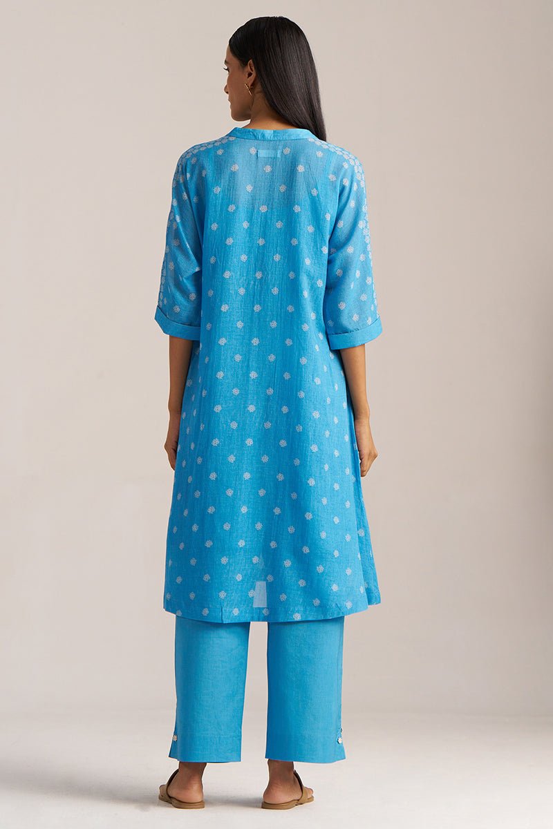 Heritage Blue Mul Cotton Co-ord Set