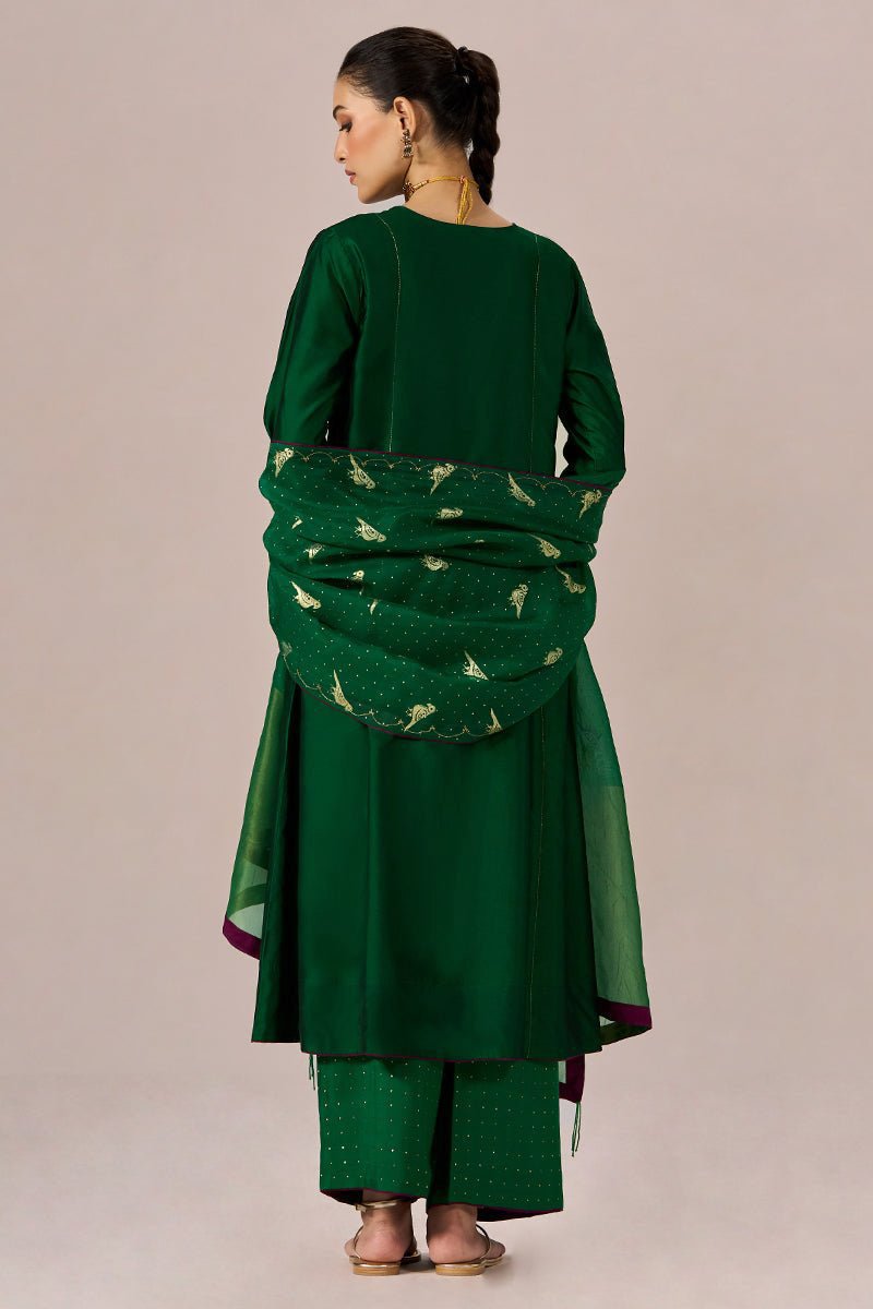 Fresh Leaf Green Festive Kurta Set - Ganga Fashions
