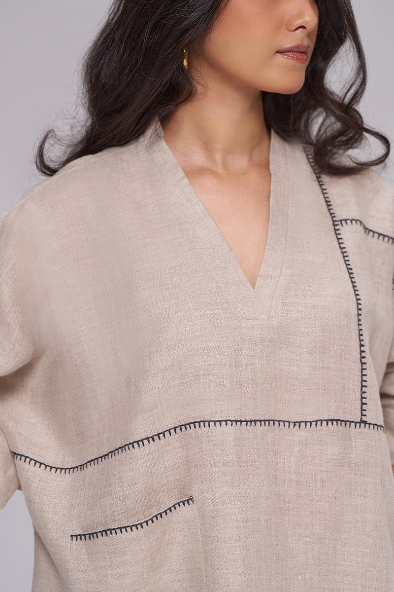 Undyed Natural Linen Co-ord Set