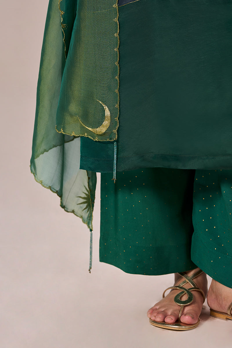 Fresh Leaf Green Festive Kurta Set