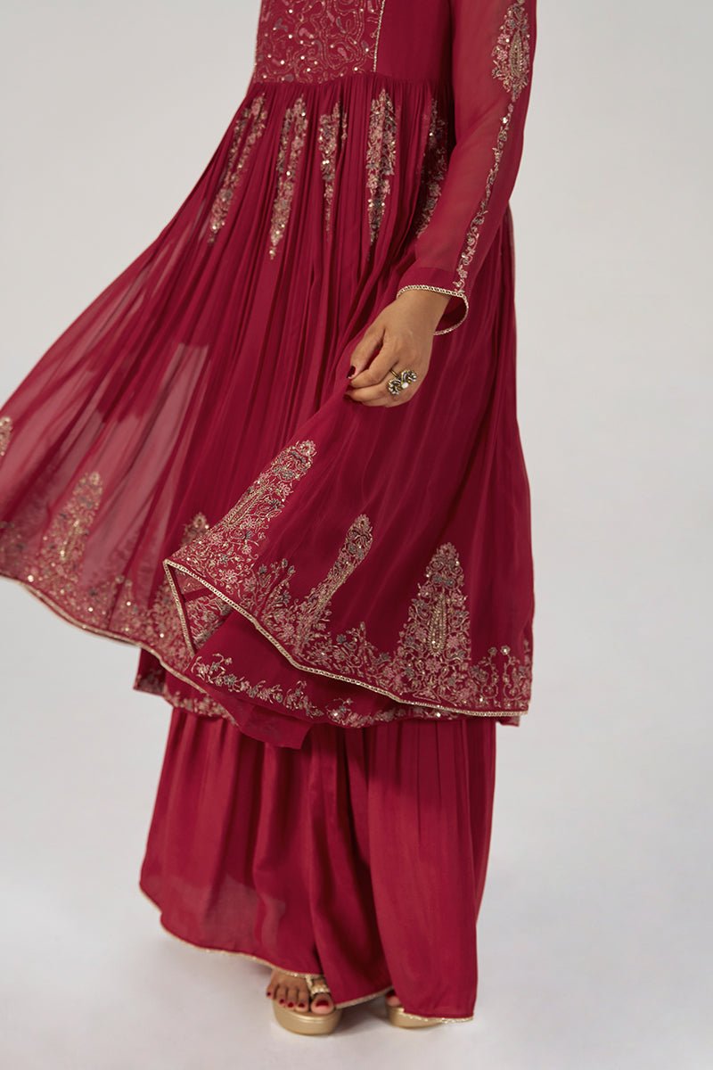 Maroon Festive Kurta Set - Ganga Fashions