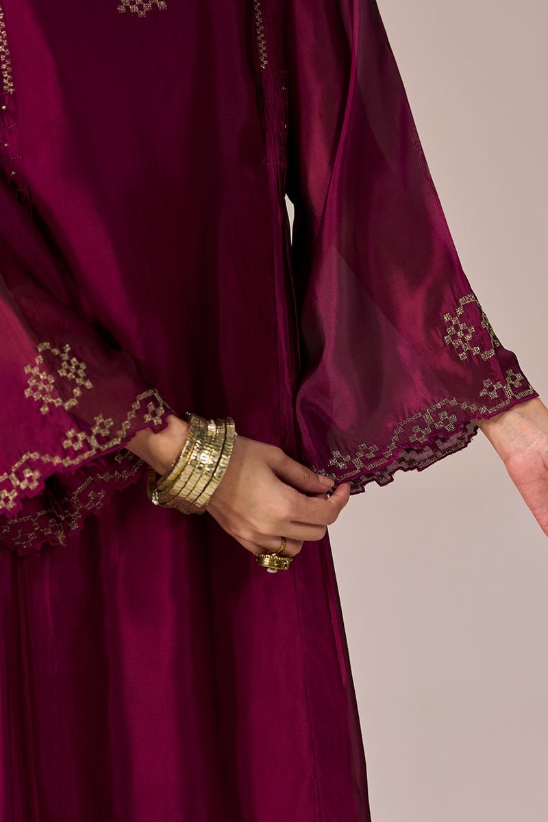 Magenta Haze Festive Co-ord Set - Ganga Fashions
