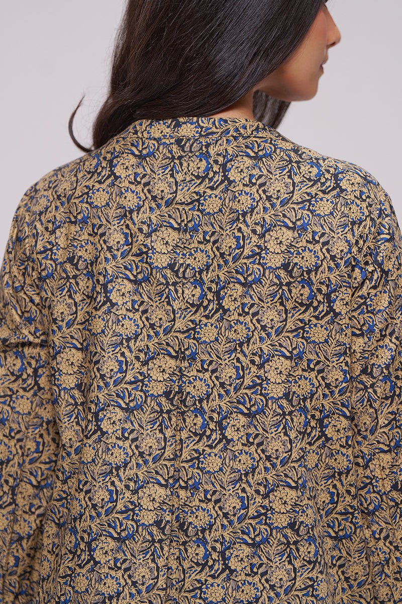 Black and Blue Cotton Top
