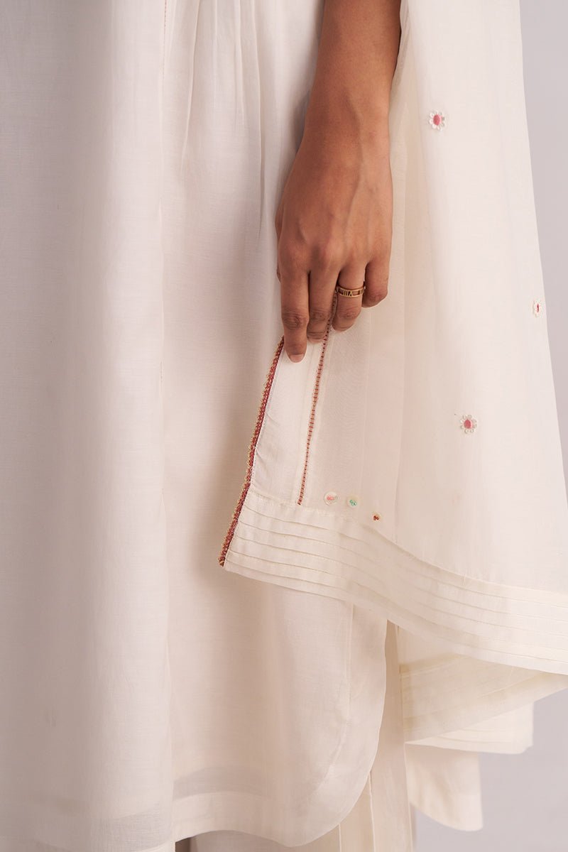 Ivory Embroidered Kurta Set