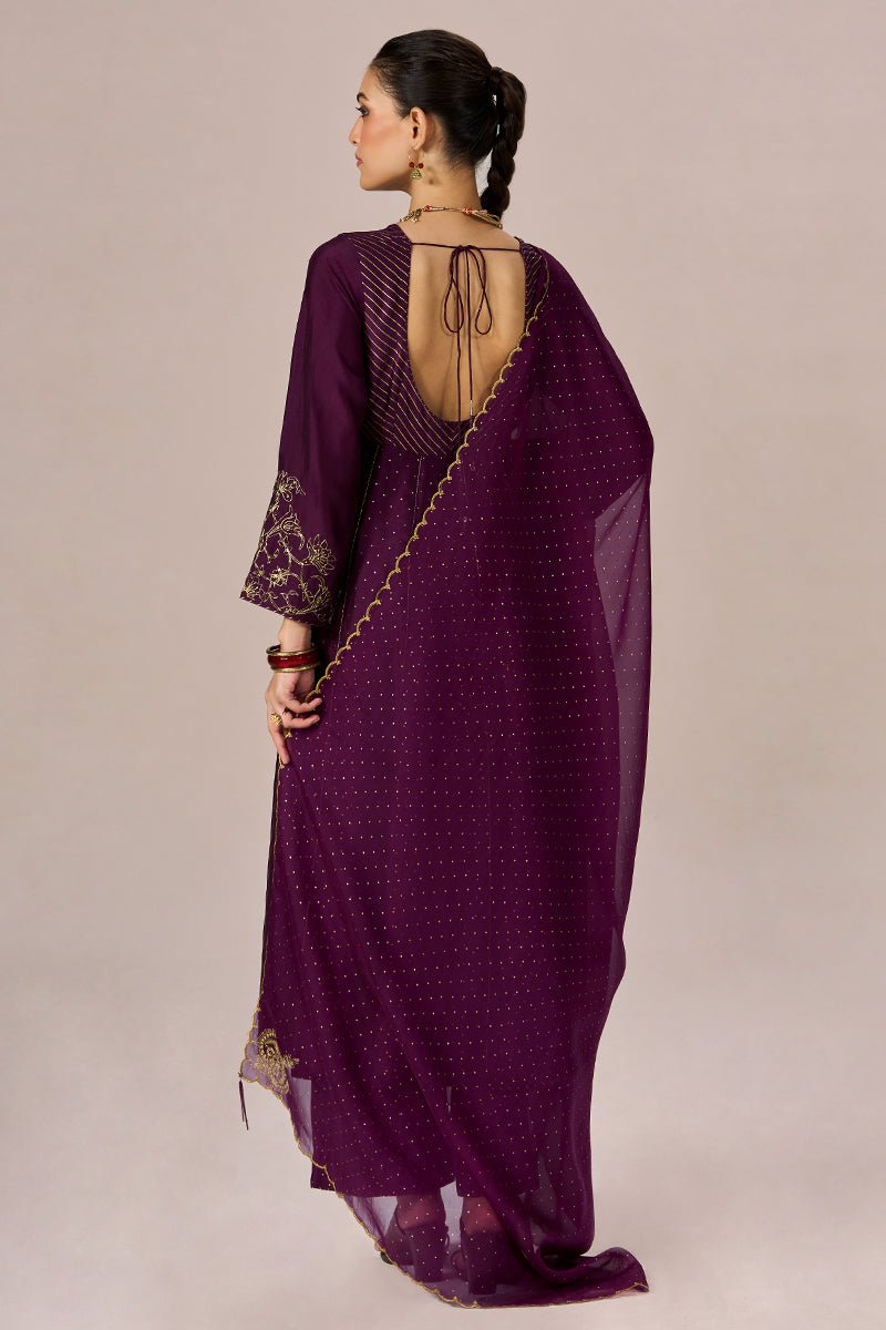 Jewel Purple Festive Anarkali Set - Ganga Fashions