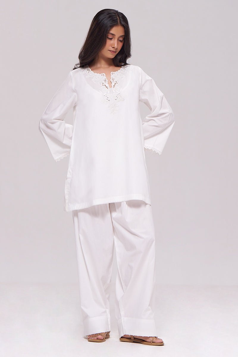White Cotton Co-ord Set