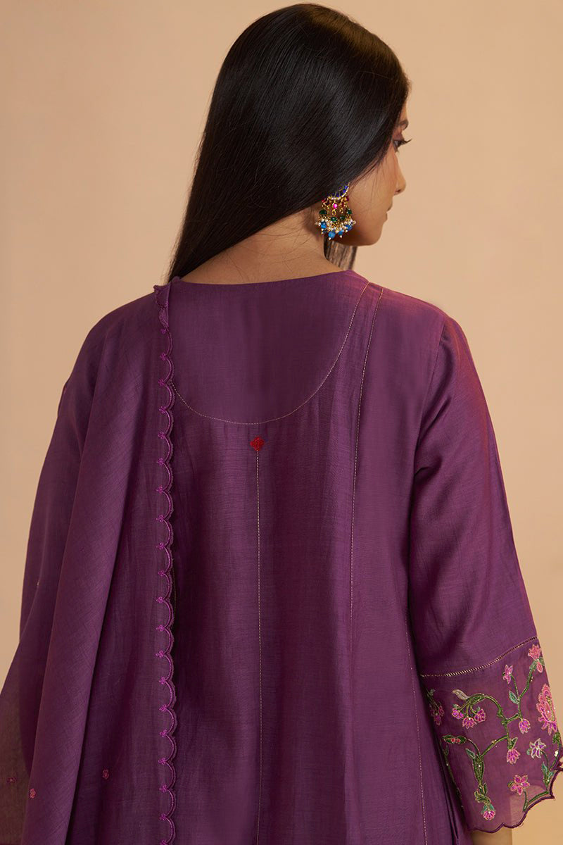 Eggplant Purple Festive Kurta Set