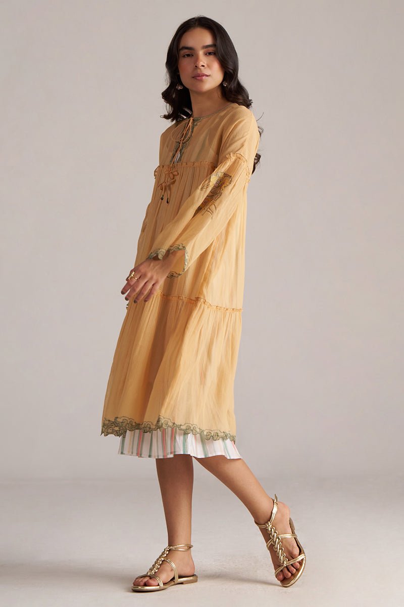 Apricot Cream Kota Silk Co-ord Set