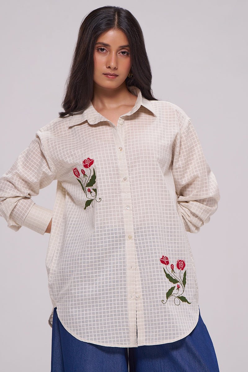 Off-White and Denim Blue Co-ord Set