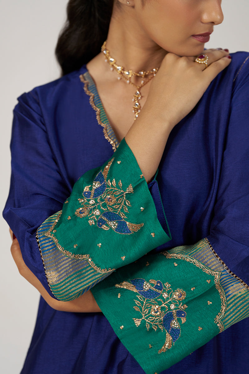 Space Blue Festive Kurta Set