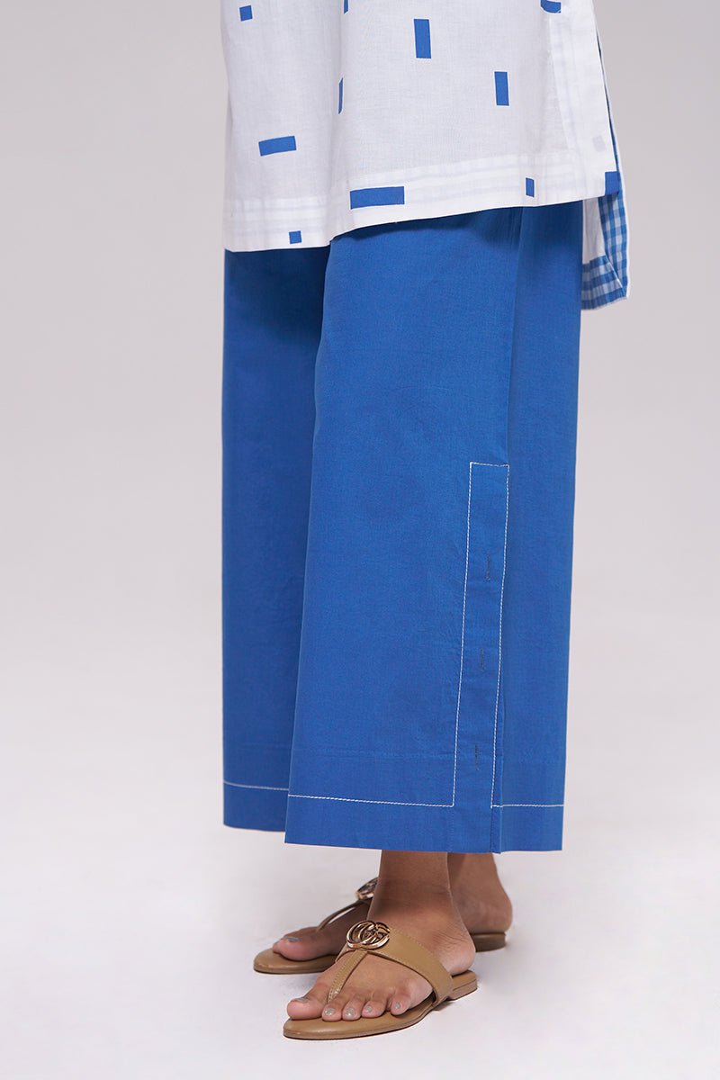 White and Blue Pure Cotton Co-ord Set