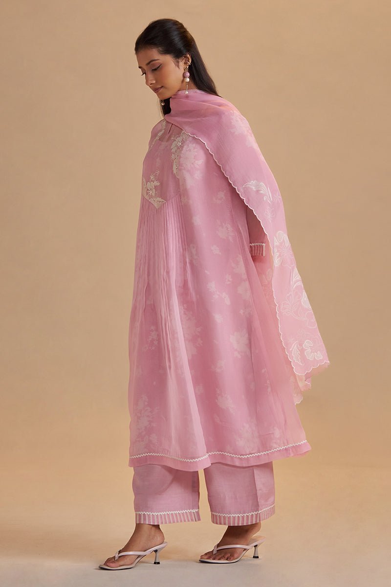 Fairy Tale Lilac Semi Festive Kurta Set - Ganga Fashions