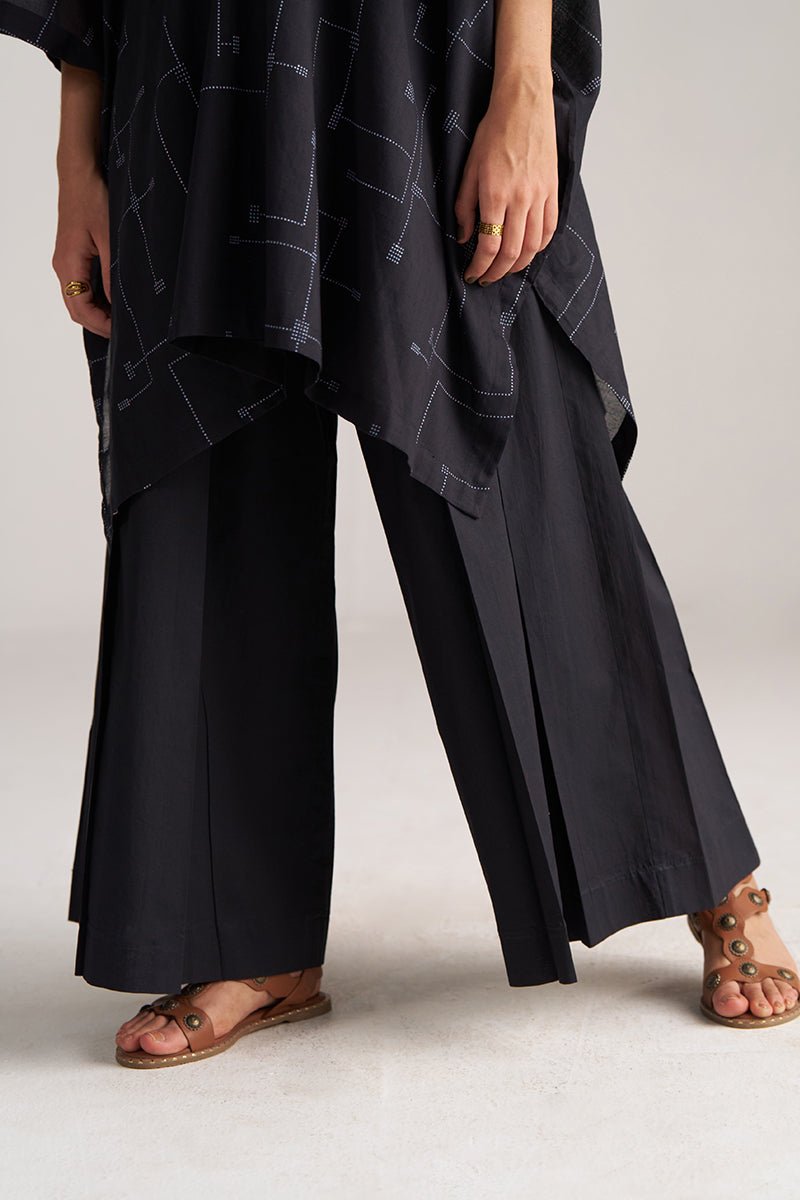 Black Mul-Mul Kaftaan Co-ord Set
