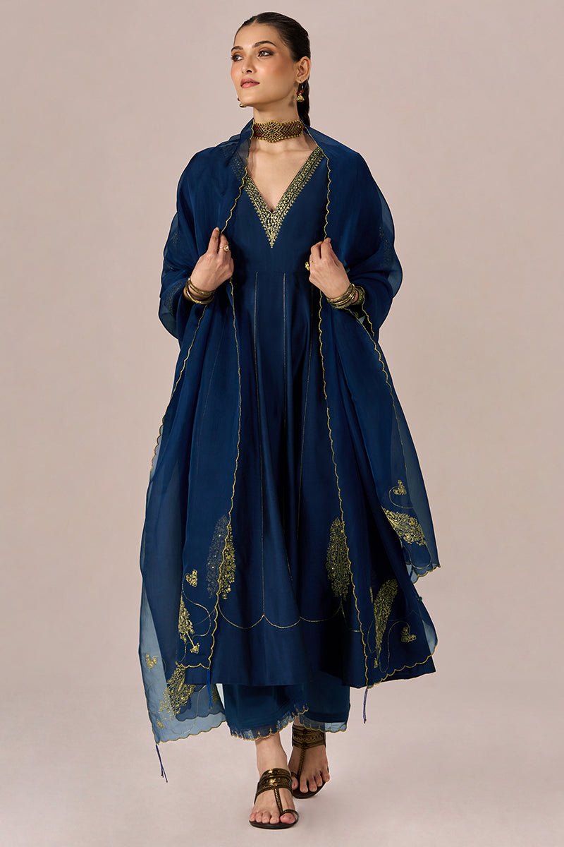 Rich Blue Festive Kurta Set - Ganga Fashions
