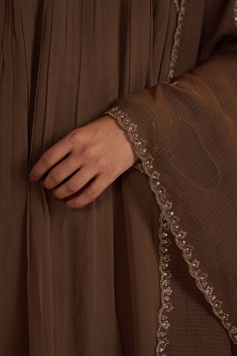 Husk Brown Festive Sharara Kurta Set - Ganga Fashions