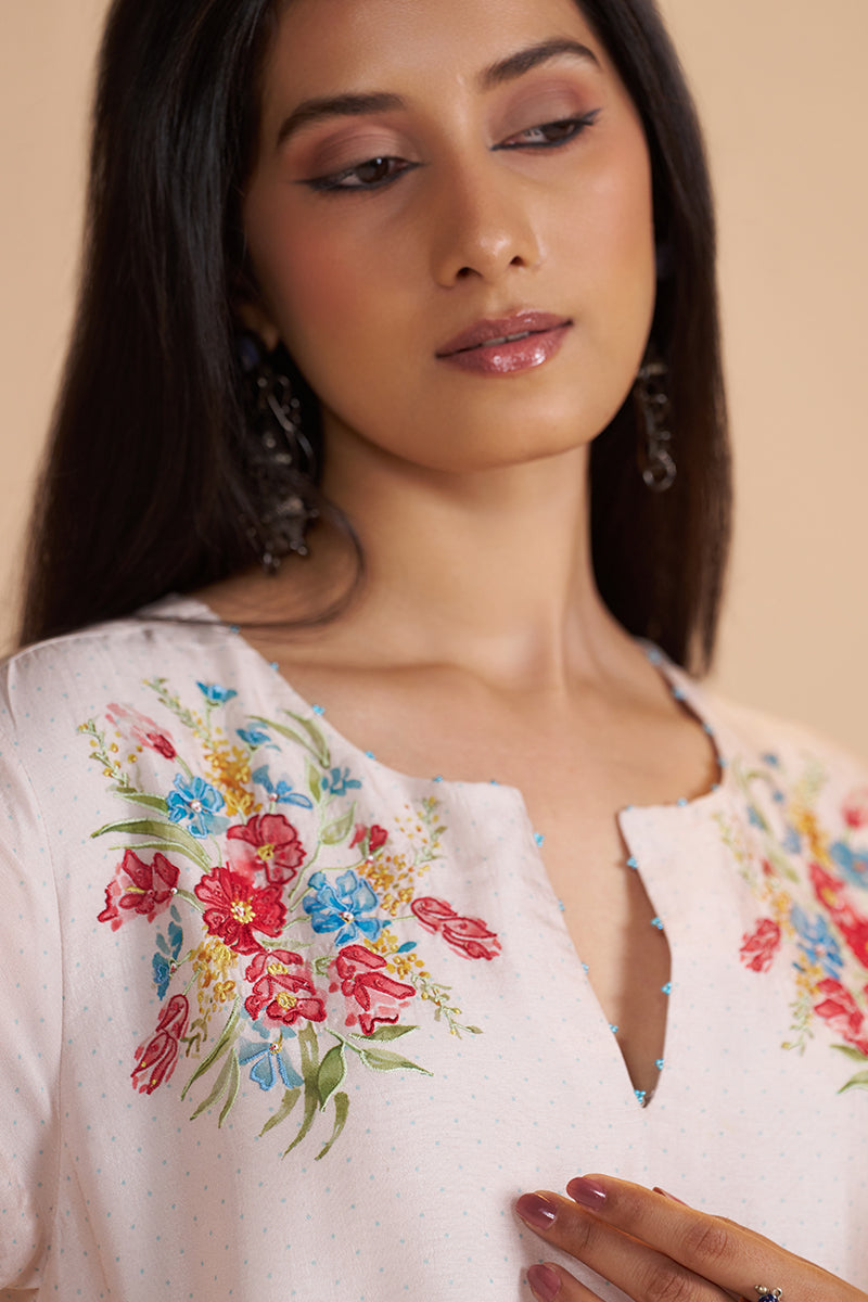 Sea Salt and Powder Blue Festive Kurta Set