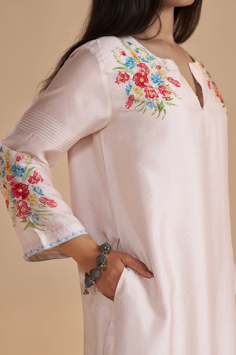 Sea Salt and Powder Blue Festive Kurta Set
