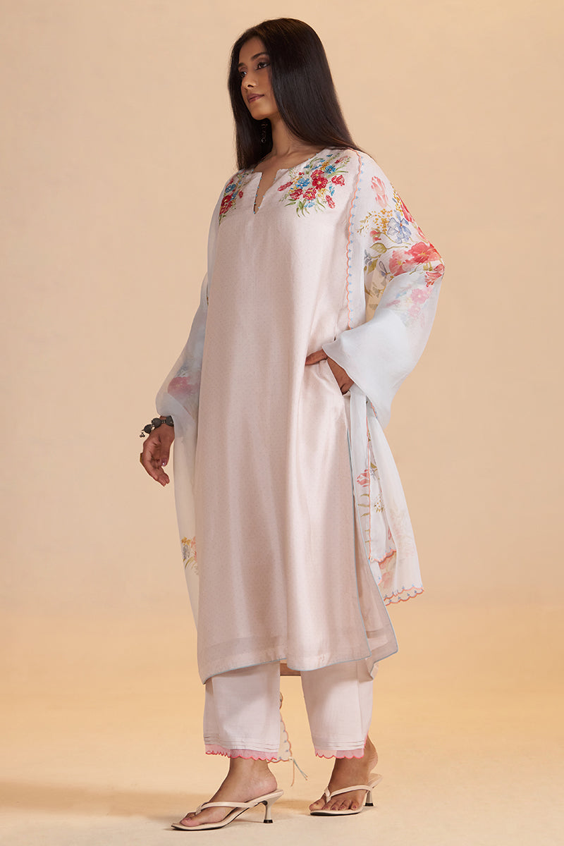 Sea Salt and Powder Blue Festive Kurta Set