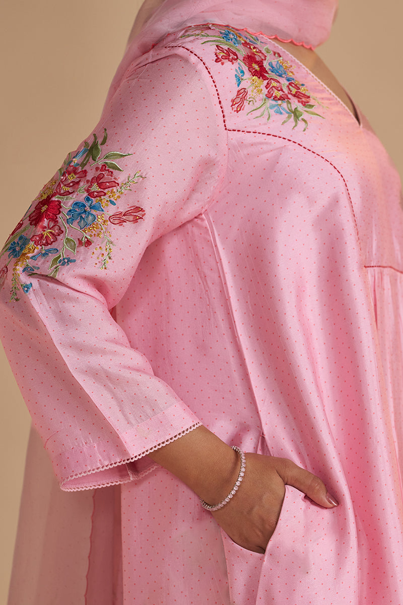 Coral Blush Festive Kurta Set