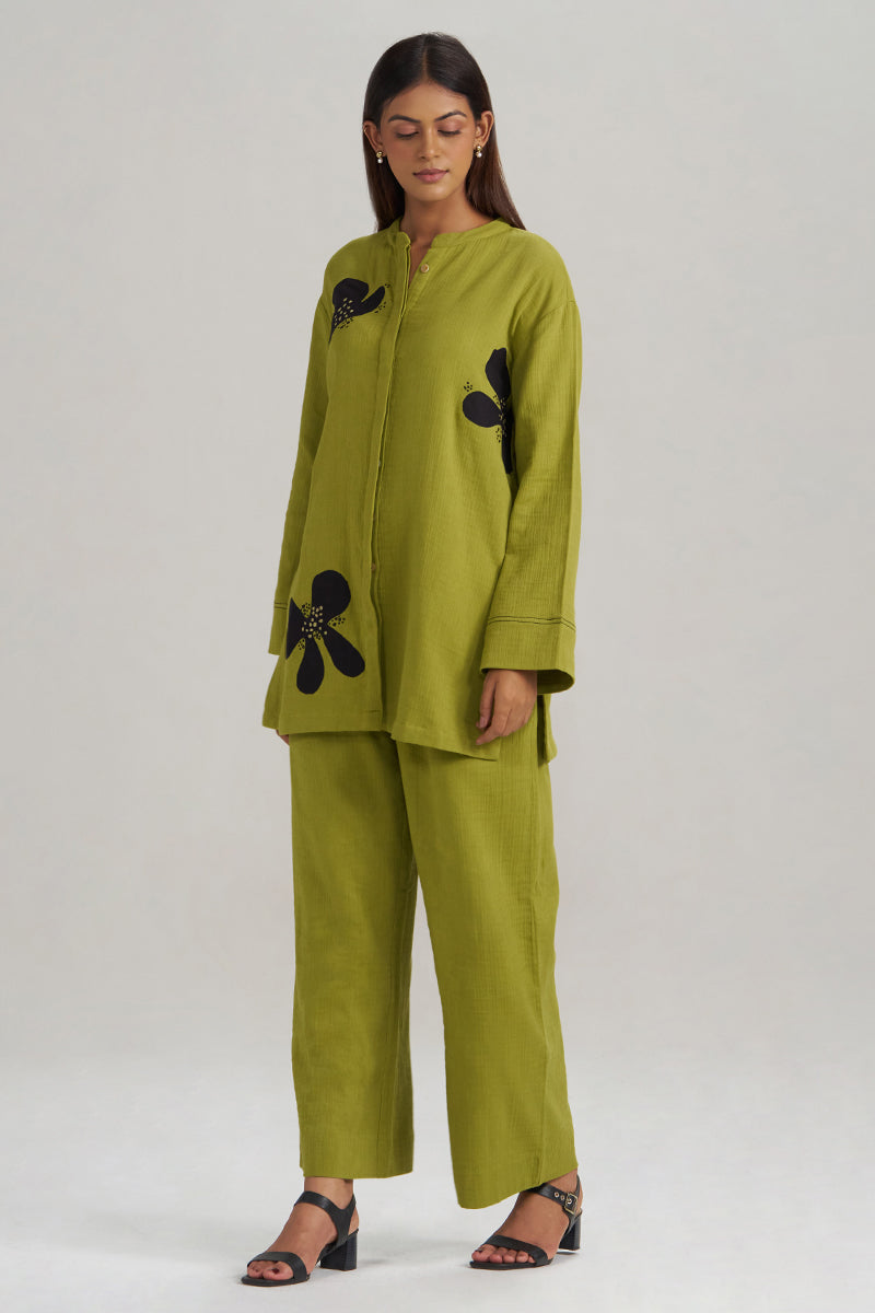 Lime Green Botanical Co-ord Set