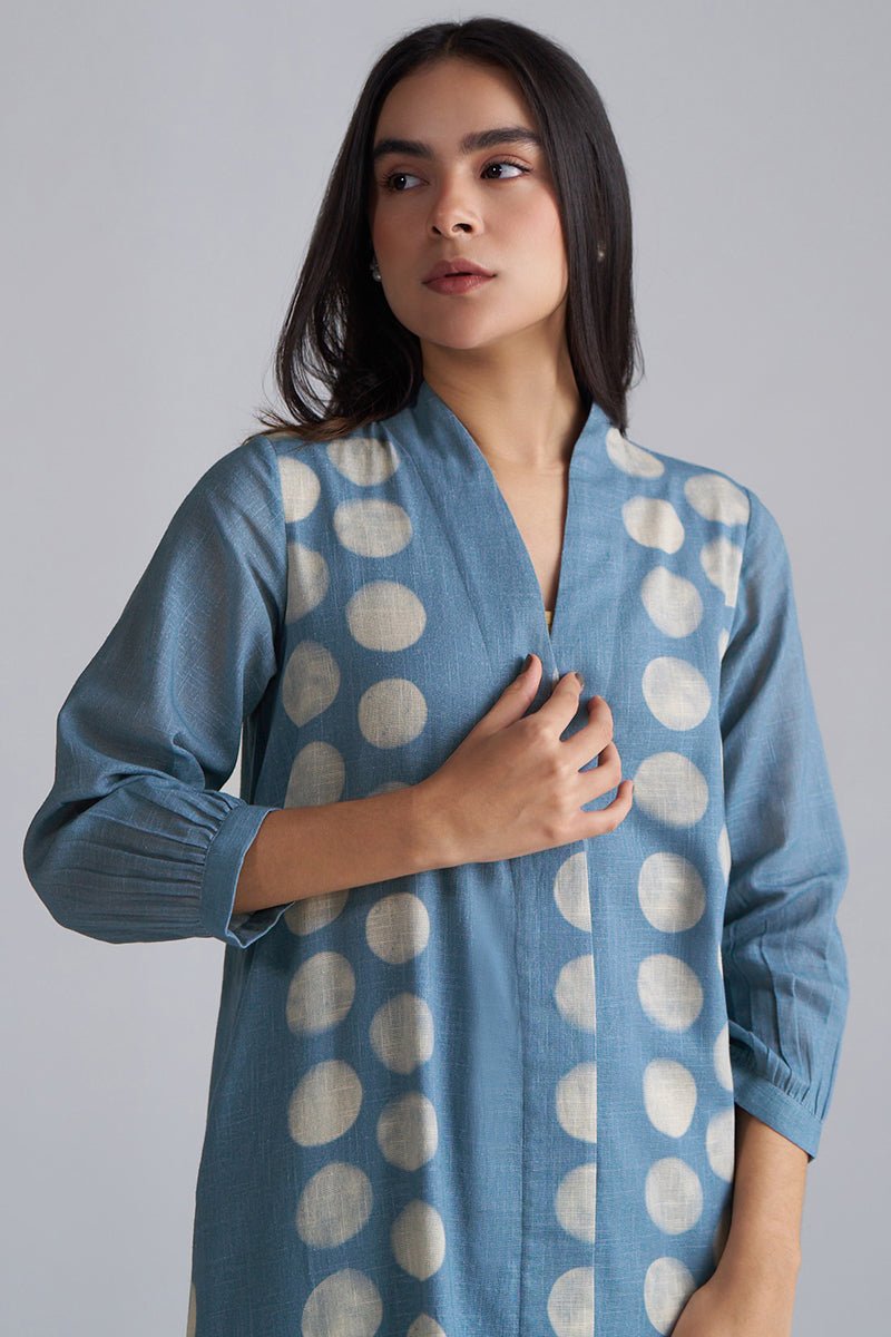 Faded Denim Cotton Linen Co-ord Set