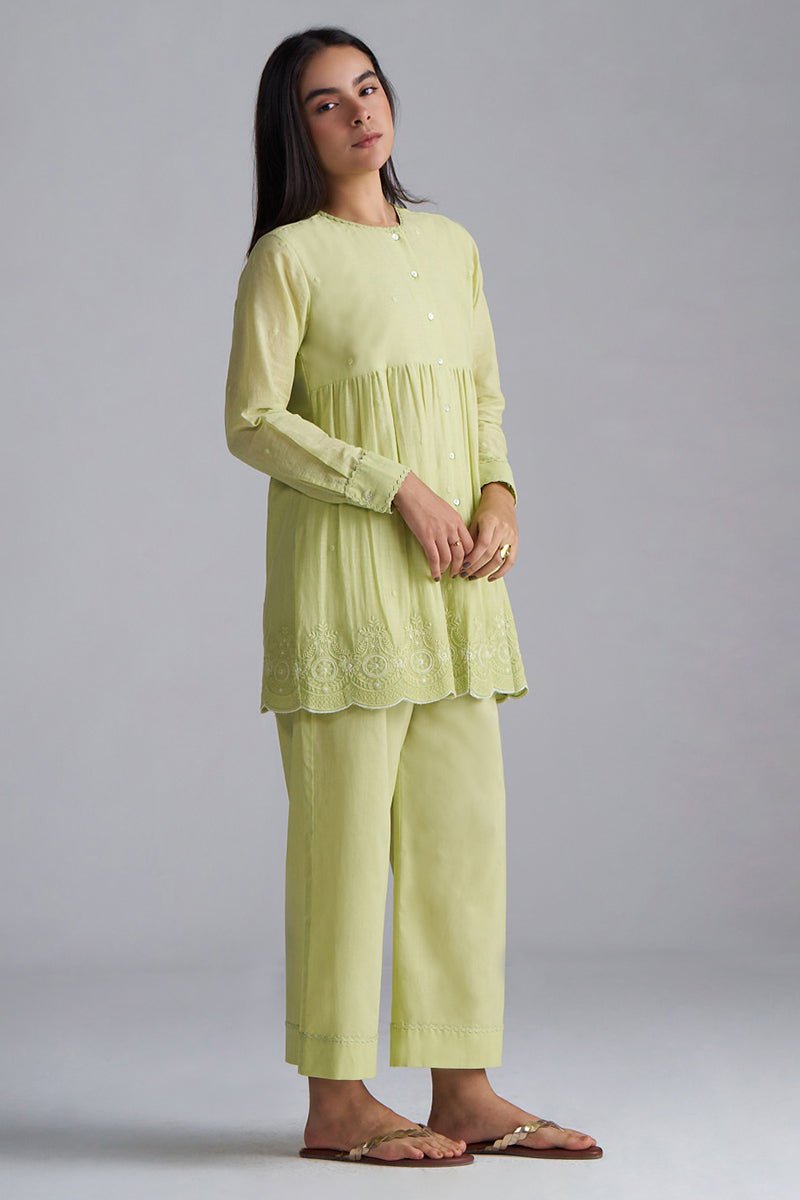 Fresh Mint Green Mul-Mul Co-ord Set