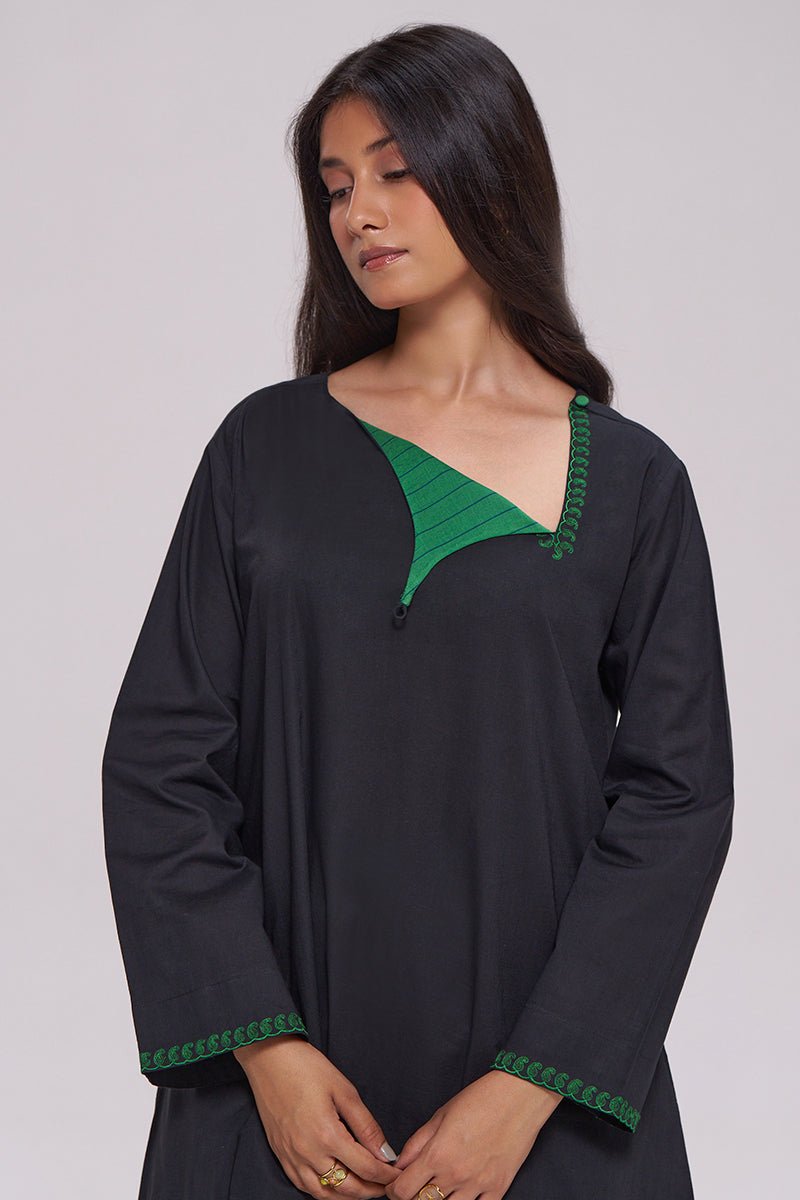 Black Cotton Co-ord Set