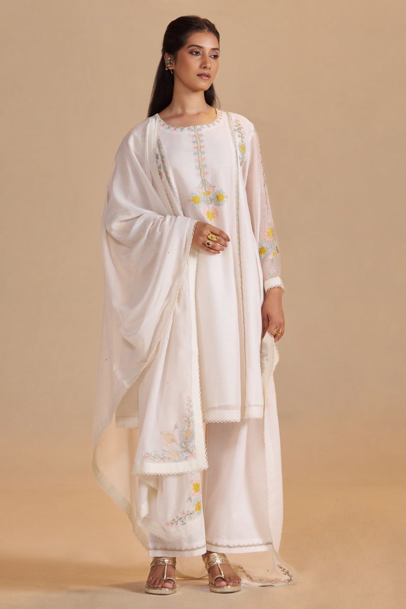 Gardenia Chanderi Festive Kurta Set - Ganga Fashions
