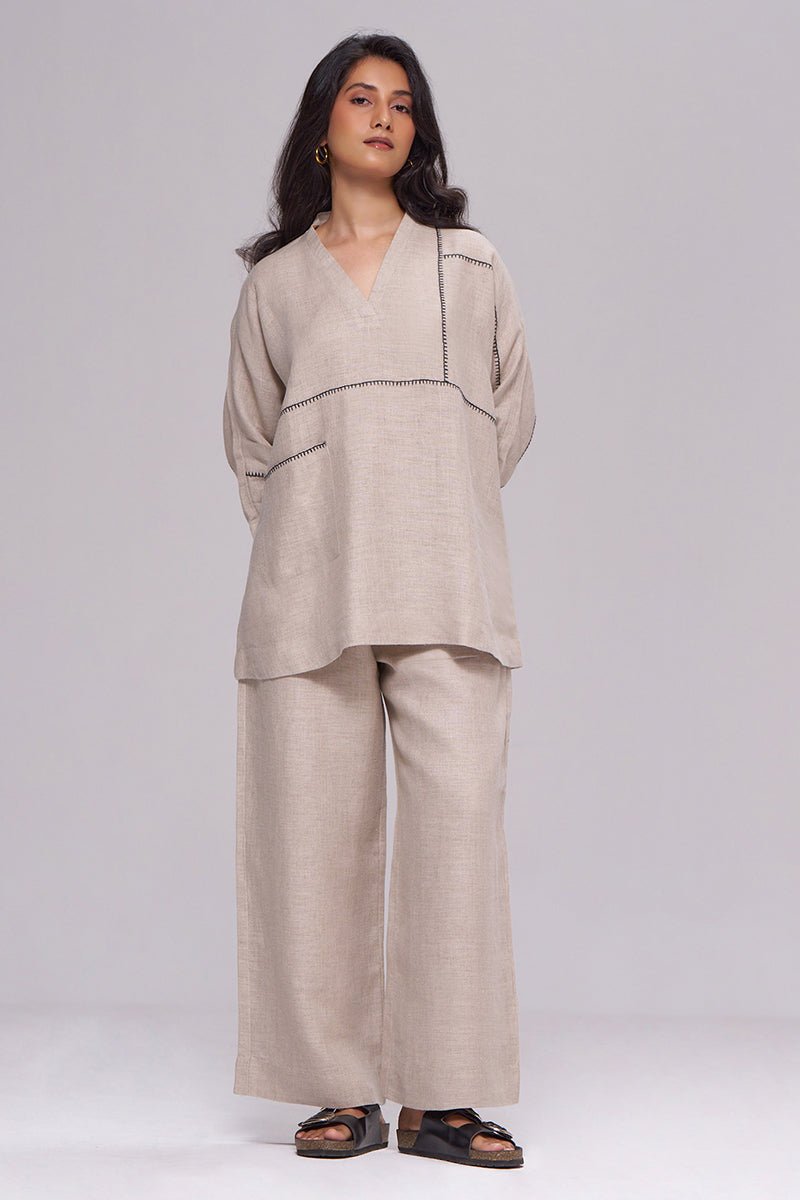 Undyed Natural Linen Co-ord Set