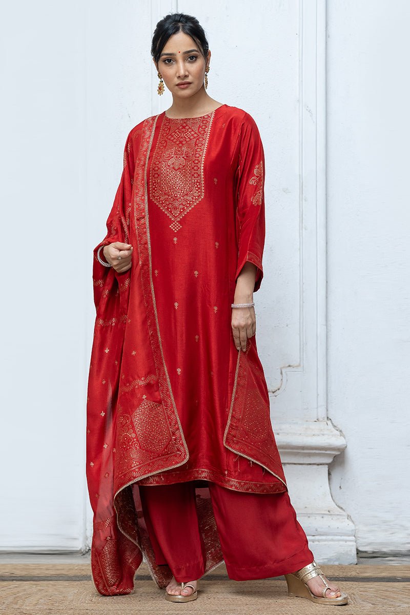 Salwar suit sale with silk dupatta