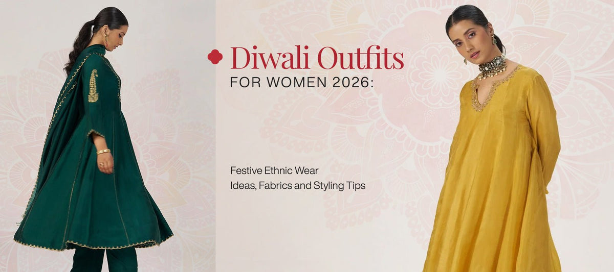 Diwali Outfits for Women 2026: Festive Ethnic Wear Ideas, Fabrics and Styling Tips - Ganga Fashions