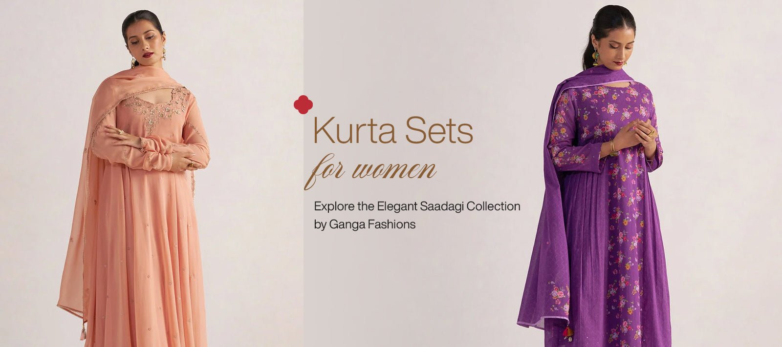 Kurta Sets For Women: Explore the Elegant Saadagi Collection by Ganga Fashions - Ganga Fashions
