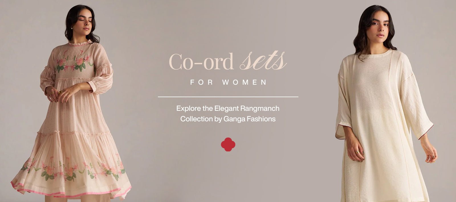 co-ord sets for women from Ganga Fashions' Rangmanch Collection
