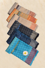 Navy Blue Pashmina Woven Jacquard Shawl