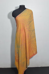 Beige Pashmina Woven Jacquard Shawl