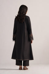 Black Pashmina Kurta Set