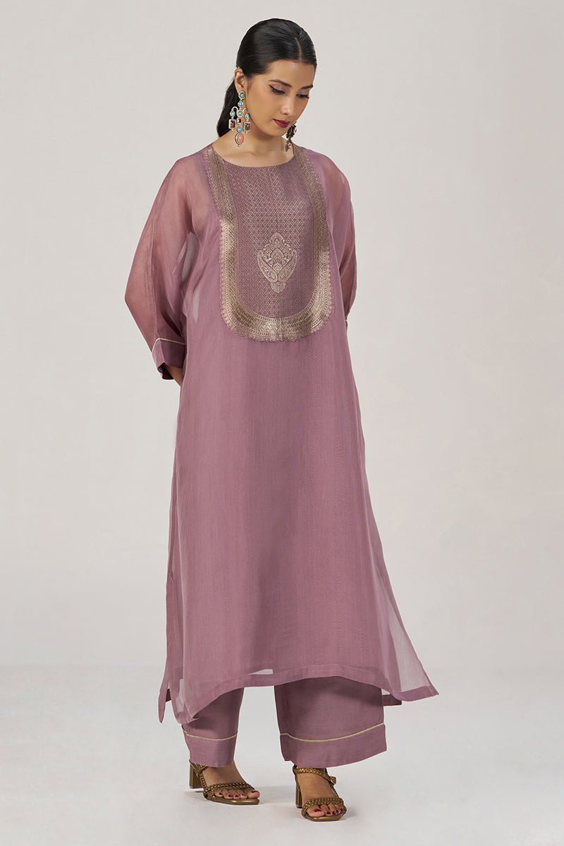 Deep Orchid Haze Festive Co-ord Set - Ganga Fashions