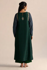 Dark Green and True Blue Silk Co-ord Set