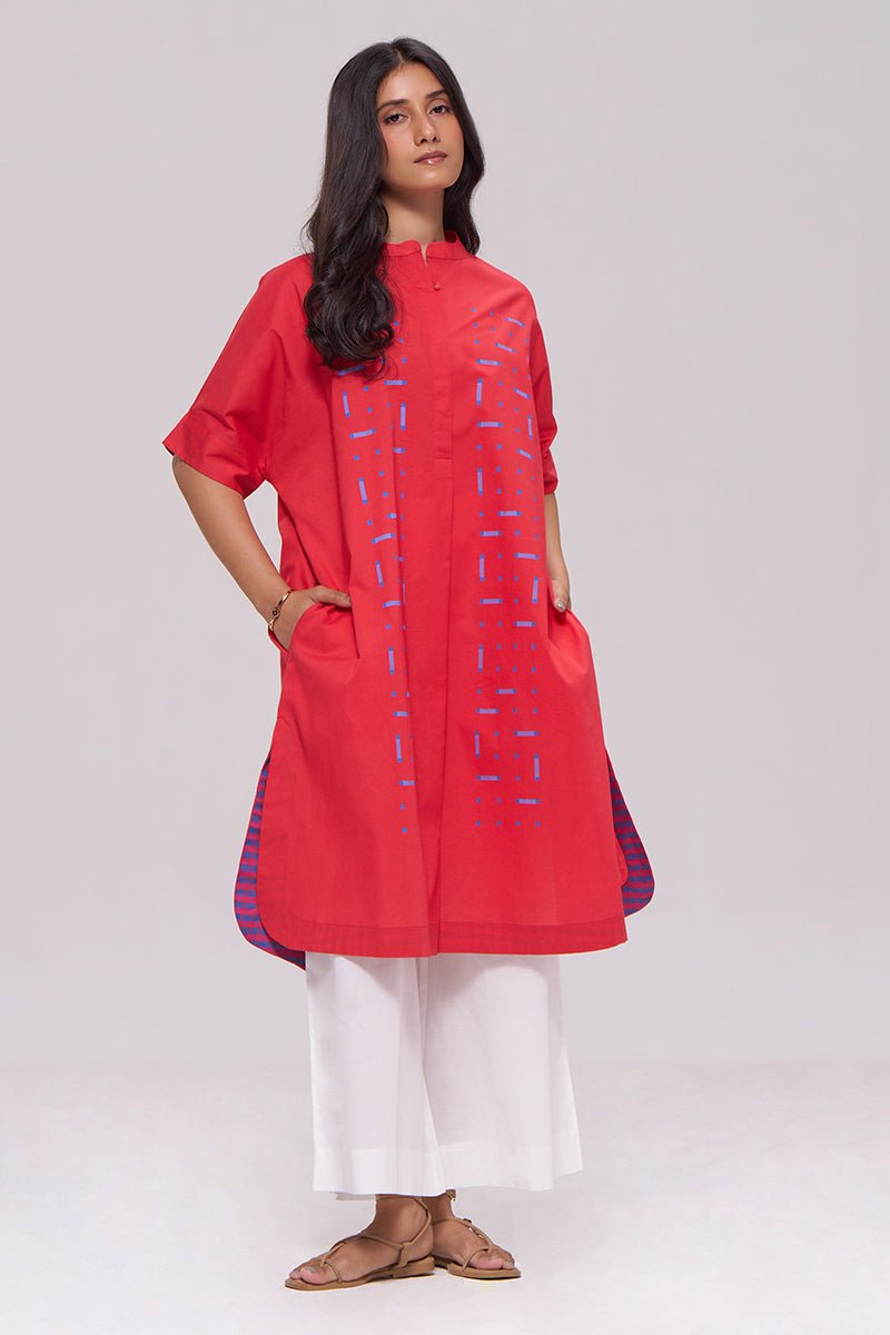 Red Pure Cotton Co-ord Set